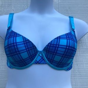 36DDD NWT Rubii Blue Plaid Bra